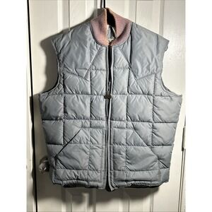 Vintage Walls Blizzard Insulated Vest Mens Size M Gray Made In USA Puffer 80s/90